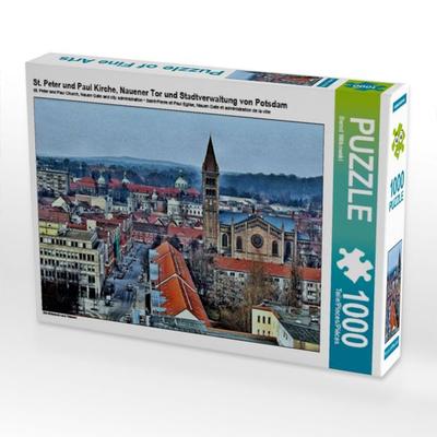 CALVENDO Puzzle St. Peter und Paul Kirche, Nauener Tor und Stadtverwaltung von Potsdam | 1000 Teile Lege-Größe 64x48cm Foto-Puzzle für glückliche