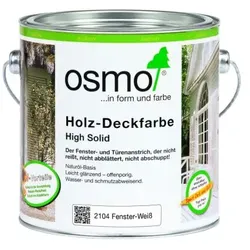 OSMO Holz-Deckfarbe 2104 weiß Anstrich Fensterfarbe Gebinde 2,5 L