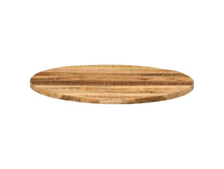 KTHLBRH Tischplatte rund 80 x 3,8 cm Massivholz Mangoholz Rustikales Design, glatte Oberfläche, leicht zu reinigen, vielseitig für Zuhause oder Büro
