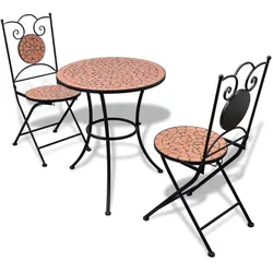 Helloshop26 - 3-teiliges Bistro-Möbelset mit Terrakotta-Keramikfliesen 02_0014539
