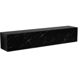 TV-LOWBOARD hängend groß, Marmor-Optik, Klapptüren, modern, Schwarz 160x30x30 cm