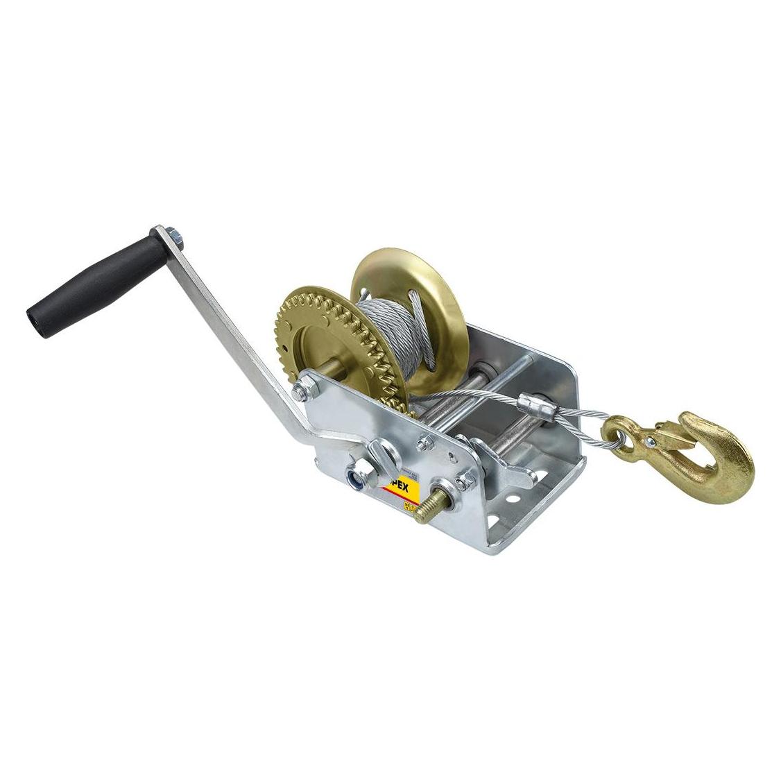 Topex Seilwinde mit Ratschenbremse 0,55 t, Seil 10 m (97X085)