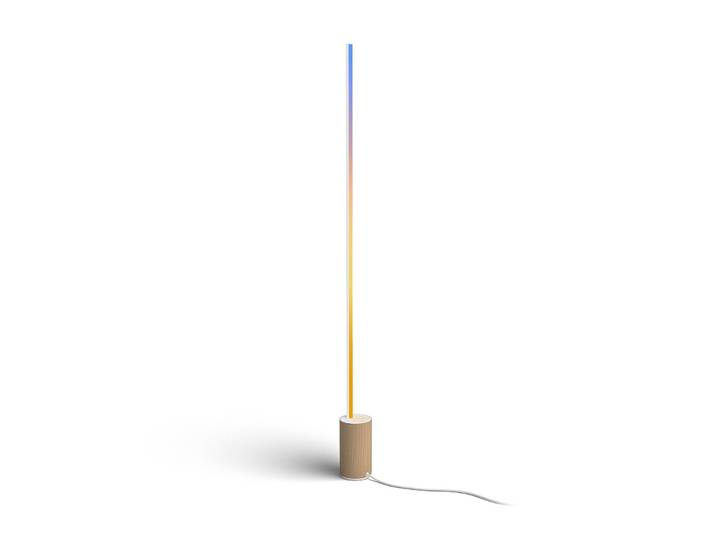 Philips Hue Gradient Signe Oak LED-Stehleuchte Oak, dimmbar, Holz hell, für Wohn- / Esszimmer, Holz, Modern, Smarte Stehlampe