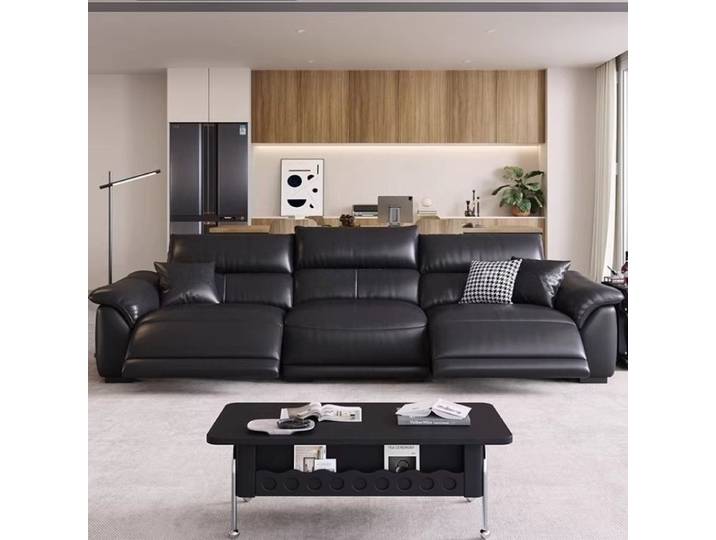 Canapé-lit électrique multifonctionnel en cuir, moderne et luxueux, pour salon, fauteuil et mobilier de salon.