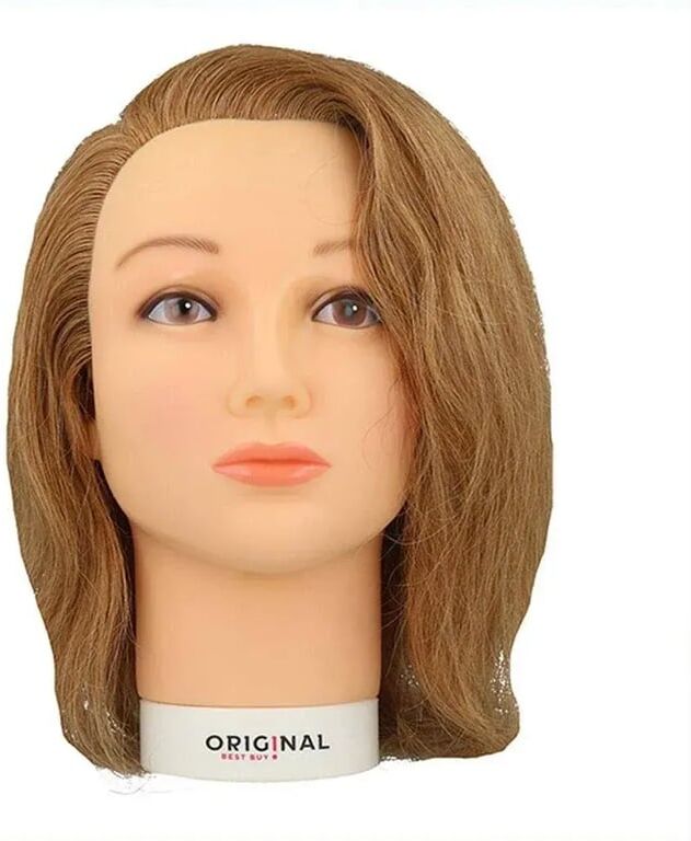 Sinelco Cabeça De Manequim Isaline 40 cm Cabelo Humano
