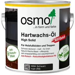 OSMO Hartwachs-Öl Anti-Rutsch 0,75 Liter, 3094 Schwarz Matt (R9)