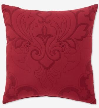 Amelia Square Pillow by BrylaneHome in Berry