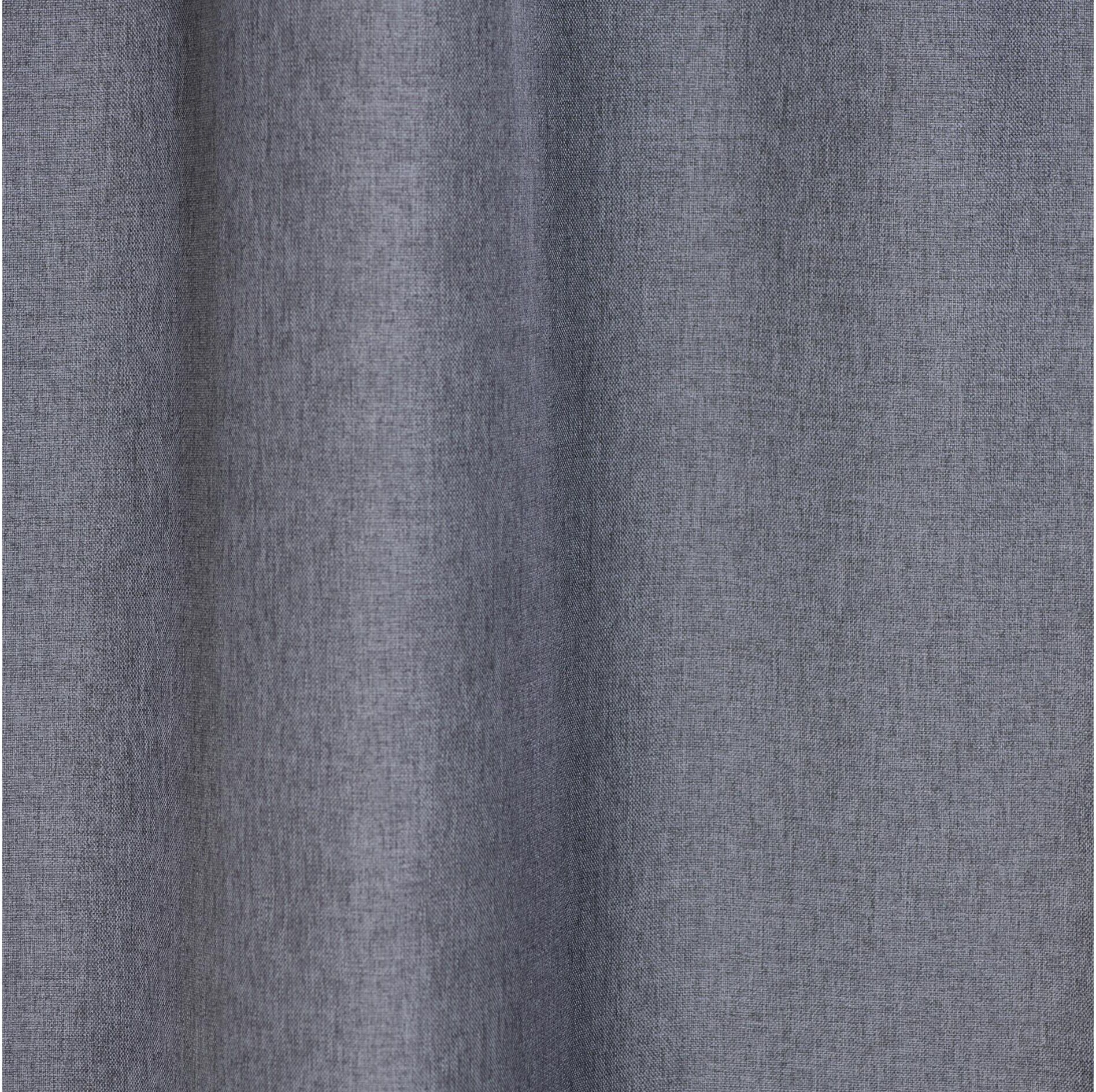 Vorhang "Casa Leon Vulcano,Leinenstruk", grau, B:140cm H:245cm, Polyester, Gardinen, Vorhang grau 245cm, Hakenaufhängung, 140cm