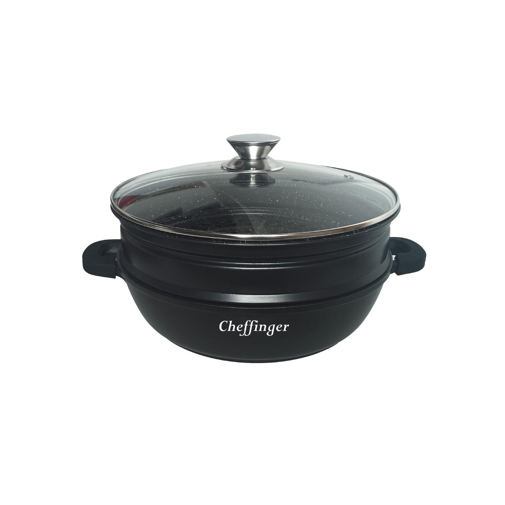 4 in 1 Tajine Topf mit Silikongriffe ø28 cm Garer Dampfgarer