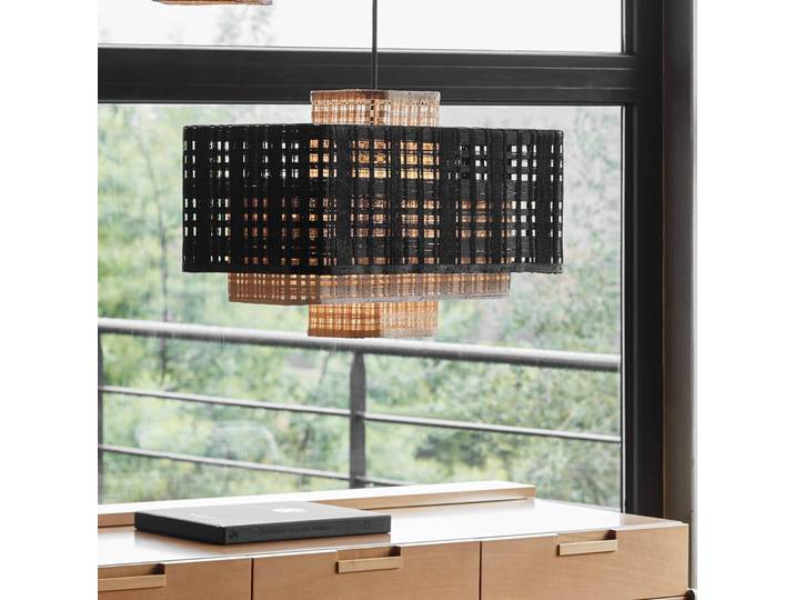 Design hanglamp Matrix, dimbaar, zwart, Woon-/ Eetkamer, Design, hanglamp