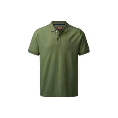 Kurzarmhemd MCS "MCS Polo MCHurst", Herren, Gr. L, Normalgrößen, grün (bronze grün), Obermaterial: 100% Baumwolle, Hemden