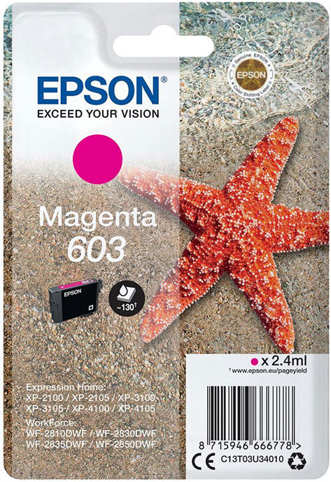 TINTEIRO EPSON 603 MAGENTA C13T03U3