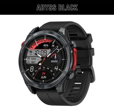 Inspire Daily Merch Display NEW GPS Smart Watch Built in Compass Flashlight Barometric Altimeter Voice Call Smartwatch black