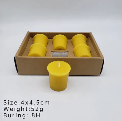 Inspire Picks 6 12 Pack Natural Beeswax Tealight Candles Honey Scented Prayer & Decorative Candles 6pcs
