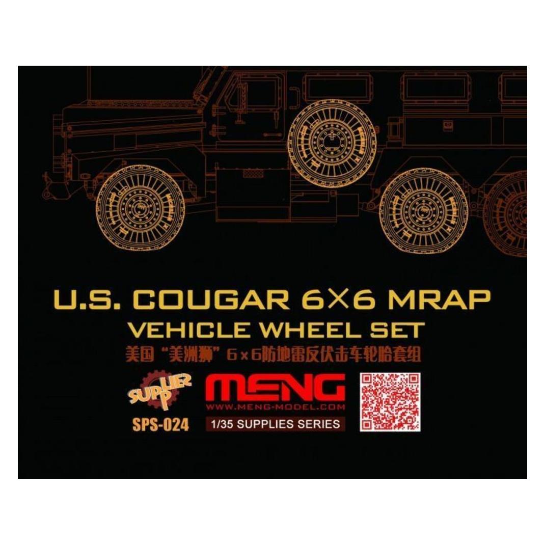 Meng-Model U.S.Cougar 6x6 MRAP Vehicle Wheel Set (SPS-024)