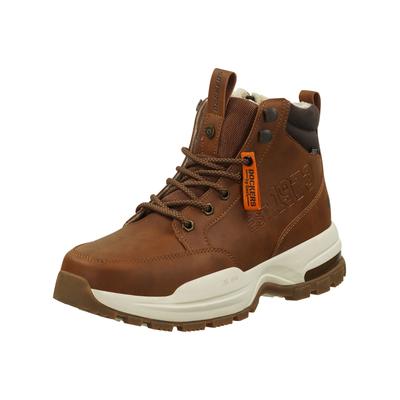 Schnürstiefelette DOCKERS BY GERLI "DOCKERS Stiefelette Lederimitat", Herren, Gr. 46, braun (cognac), Lederimitat, Schuhe Schnürstiefelette