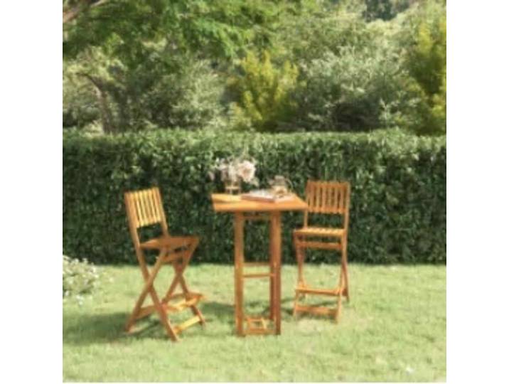 Table de bistrot 75x75x110 cm en bois d'acacia massif, table de jardin moderne et imperméable, pour terrasse, cour, loisirs (table uniquement)