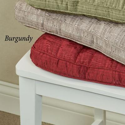 Popular Bath Product Romano Chair Pads Set of Two, Set of Two, Burgundy