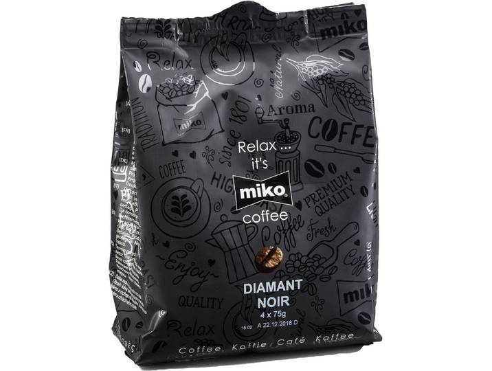 Café moulu Miko Diamant Noir - Carton de 36 poches en papier filtre - Café moulu - Bruneau