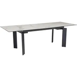 FineBuy, Esstisch, Ausziehbarer Design Esstisch 180 - 240 cm Glas Keramik Keramiktisch Esszimmertisch (180 x 95 x 77 cm)
