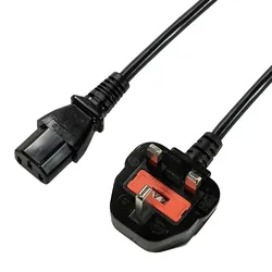 LogiLink Netzkabel, UK-Stecker (BS 1363) auf Kaltgerätebuchse  1 Stück