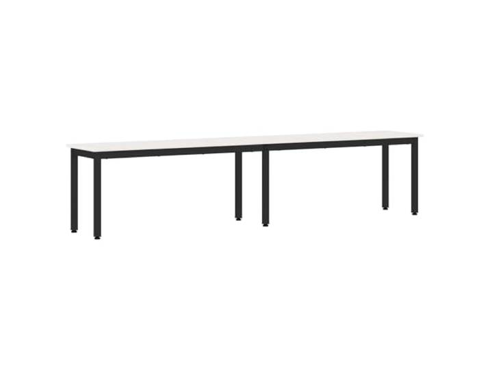 GHVBNMF Sitzbank Massivholz Kiefer Weiß Metallbeine 200x35x45 cm Belastbare Esszimmerbank aus Echtholz mit Metallgestell, vielseitig nutzbar in Flur, Küche und auf der Terrasse.