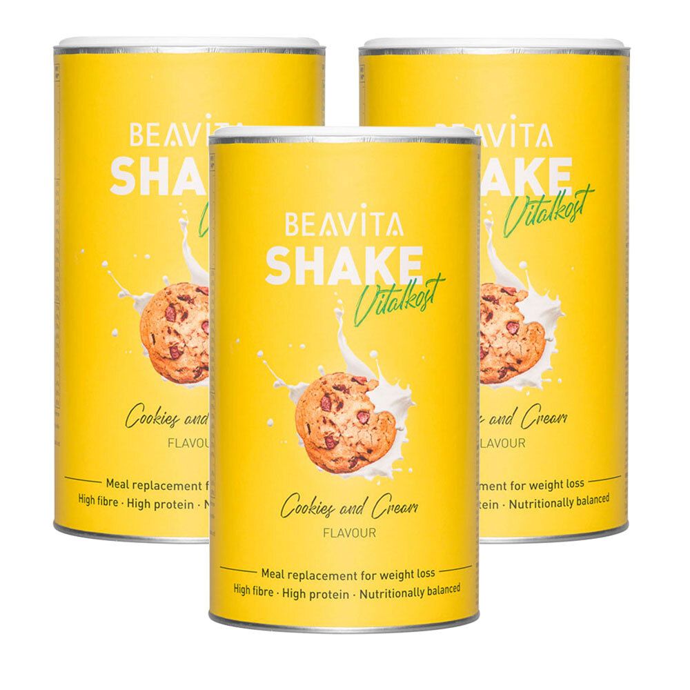 Beavita 2 Wochen Diät-Paket, Cookies-Cream 3x572 g Pulver