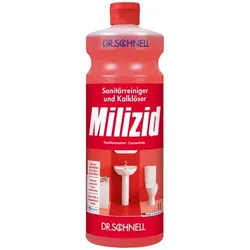 Dr. Schnell Milizid Konzentrat 1 L Sanitärreiniger mit besonderer Kalk- und Schmutzblockerwirkung