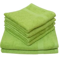 Dyckhoff Frottierserie Planet grün Seiftuch 30 x 30 cm, 6 Stück