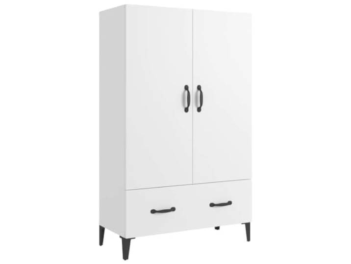 Kaorsrow Highboard Weiß 70x31x115 cm Beistellschrank Holzwerkstoff Stilvoller Anrichteschrank für Wohnzimmer und Flur mit 2 Türen und 1 Schublade für strukturierten Stauraum.