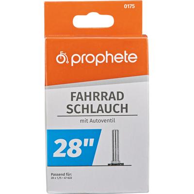 Fahrradschlauch PROPHETE "für Reifengröße 28", schwarz, Fahrradschläuche, 48mm, Autoventil (AV), 28 Zoll (71,12cm)