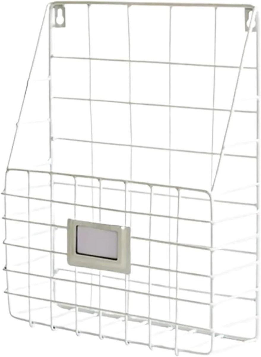 Wand Tijdschriftenhouder Wit Metaal 10x10x10 mm