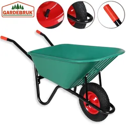 Gardebruk Gardebruk Schubkarre Kunststoff 100l - 150kg 98 x 60 x 42cm grün-schwarz