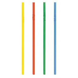 NATURALLY Trinkhalme aus Papier, flexibel, bunt, Ø6mm, 24cm, 100 Stk.