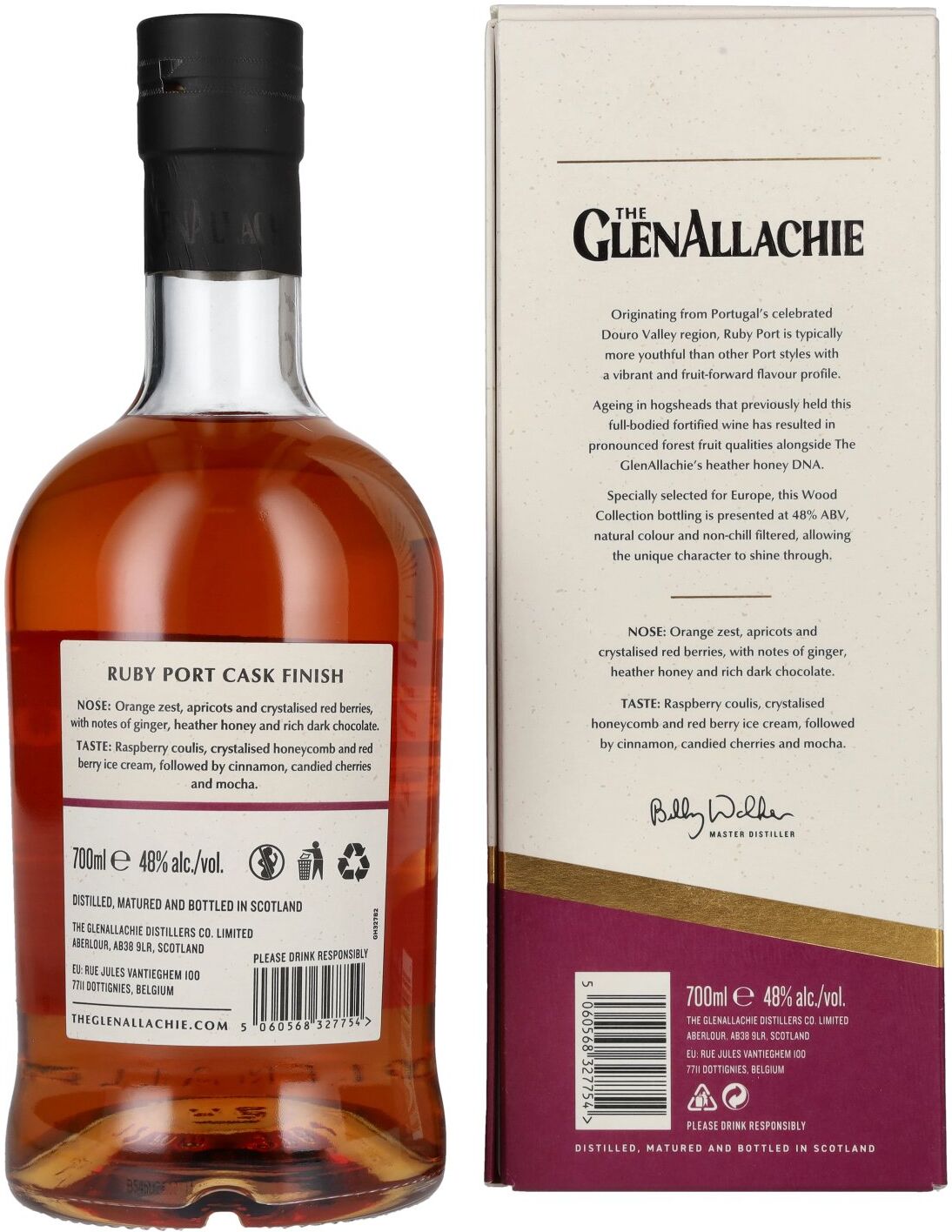The GlenAllachie 10 Years Old RUBY PORT WOOD FINISH 48% Vol. 0,7l in Geschenkbox
