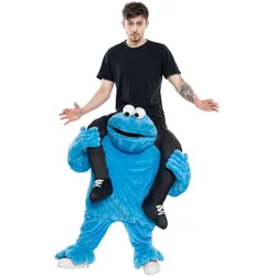 Maskworld Die Sesamstrasse – Krümelmonster Huckepack Kostüm (L, M)