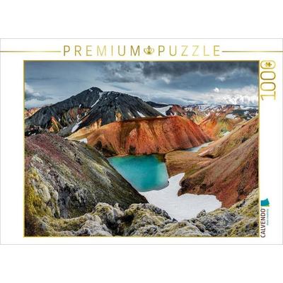 CALVENDO Puzzle Island, Versteckte blaue Lagune | 1000 Teile Lege-Größe 64x48cm Foto-Puzzle für glückliche Stunden