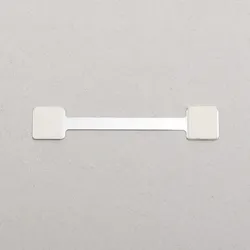 100 Regalwobbler aus Aluminium, 75 mm, ablösbar, 2 Klebeflächen, Metall