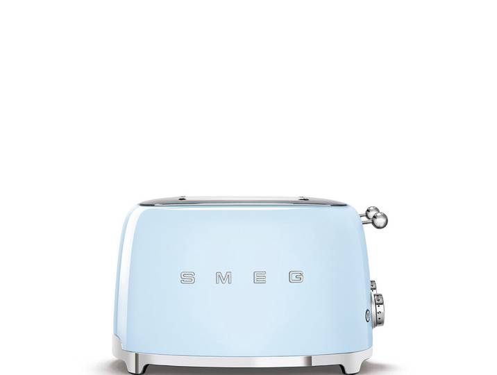 Smeg Toaster, Pastellblau, Metall, 30x20x33 cm, Auftaufunktion, Aufwärmfunktion, Bagel-Funktion, Kochgeschirr, Küchengeräte, Toaster