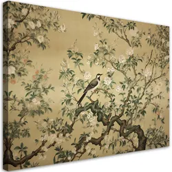 WANDBILD Vogel Abstrakt Chinoiserie 120x80cm