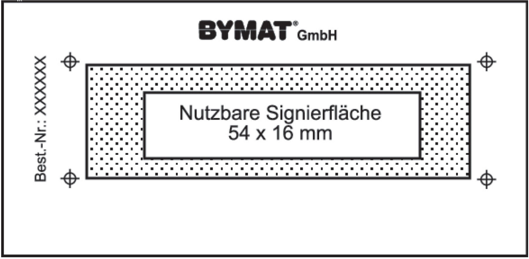 schweisskraft Langzeitschablone 1/2 DIN A8 54 x 16mm ungerahmt (1231012SU)