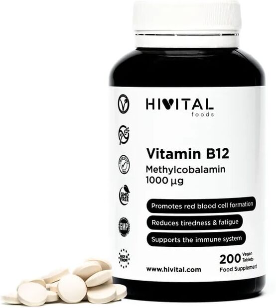 Hivital Foods Vitamina B12 Metilcobalamina 1000 mcg 200 Tabs