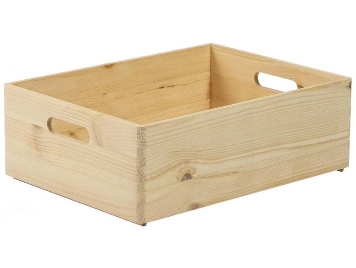 Holzkiste HOLZ ZOLLHAUS, braun, B:30cm H:14cm T:40cm, Aufbewahrungsboxen, Holzkiste