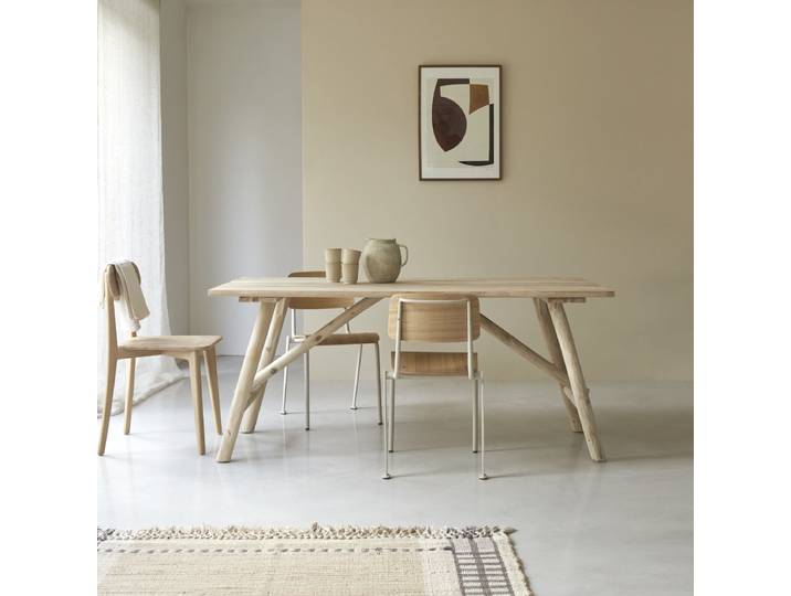 Esstisch aus Treibholz 4/6 pers Driftwood - Natur - Teak