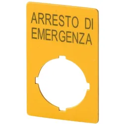 Eaton 121370 Schild, NOT-HALT, H x B = 50 x 33 mm, gelb, Arresto di emergenza M22-XZK1-I99  - 10 Stück