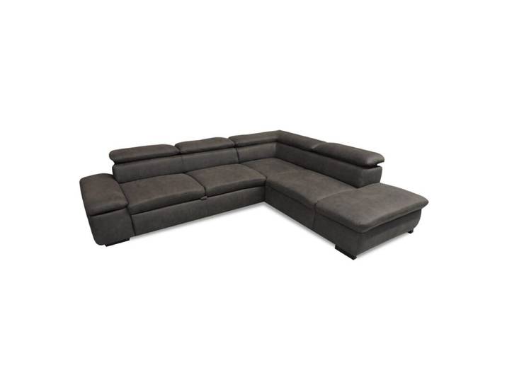 Sit&amp;More Alberto Ecksofa inkl. Kopfteilverstellung - Flachgewebe Euphoria 14 schlamm - manuelle Kopfteilverstellung &amp; Schlaffunktion - rechts manuelle Kopfteilverstellung, Schlaffunktion Modern