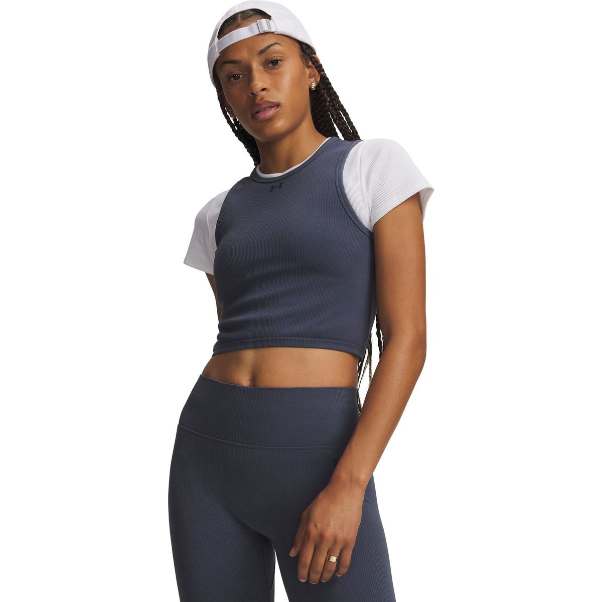 Under Armour Seamless Cotton Hand Tank gray academy (044) M 6011132-044-MD
