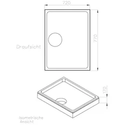 Neuesbad Wannenträger für Ideal Standard Hotline NEU 800x750x80 SD25557