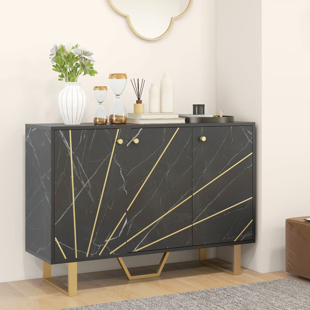Fairmont Park 107cm Sideboard Black 75cm H X 107cm W X 35cm D
