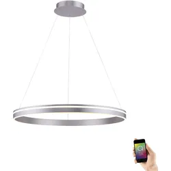 Paul Neuhaus, Q-VITO, LED-Pendelleuchte, Ø 79,4cm, silber,  Smart Home